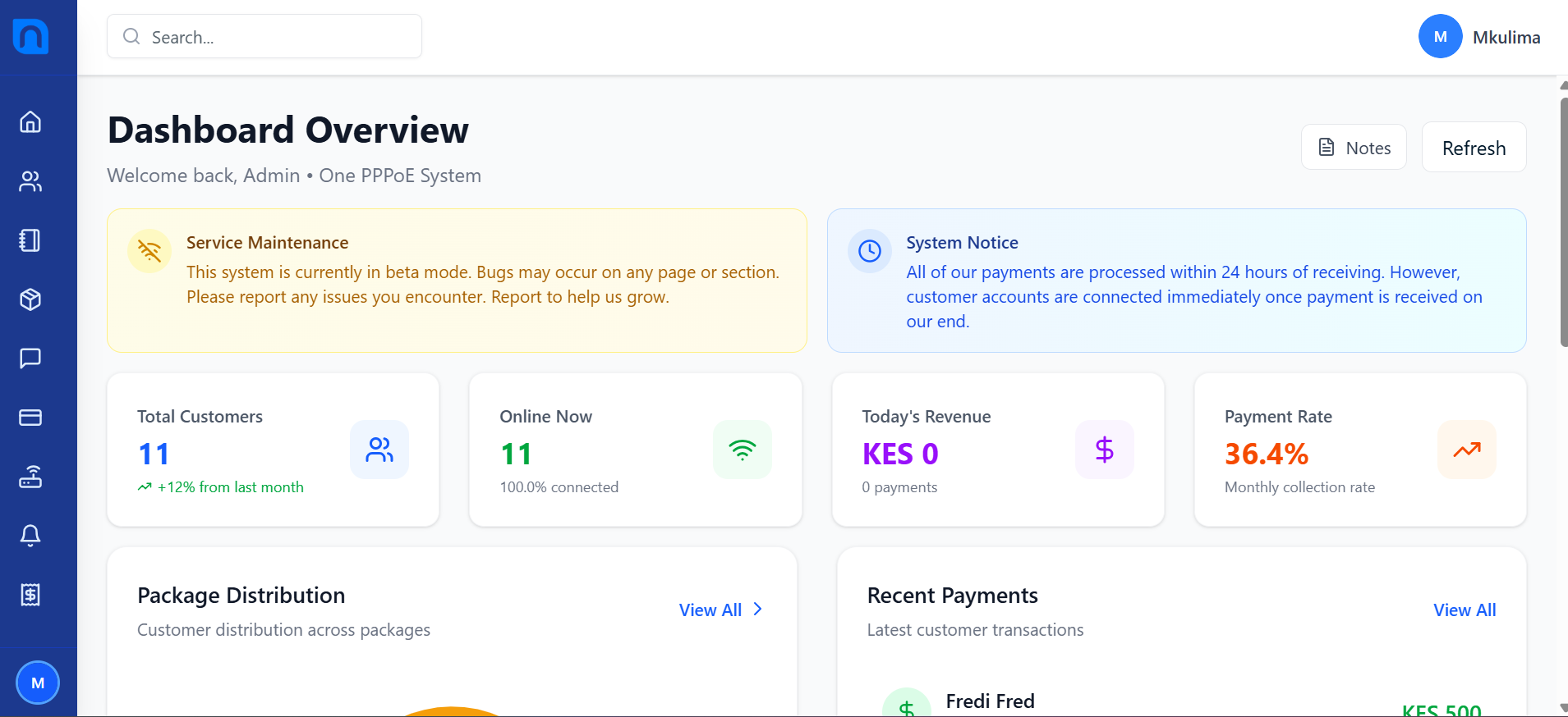 Screenshot of One-PPPoe